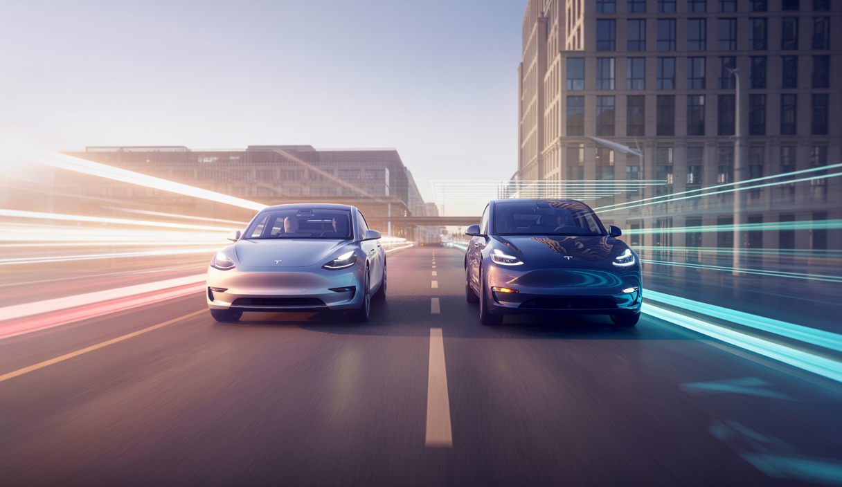 Comparaison visuelle entre Tesla Model Y et Model 3 en 2025