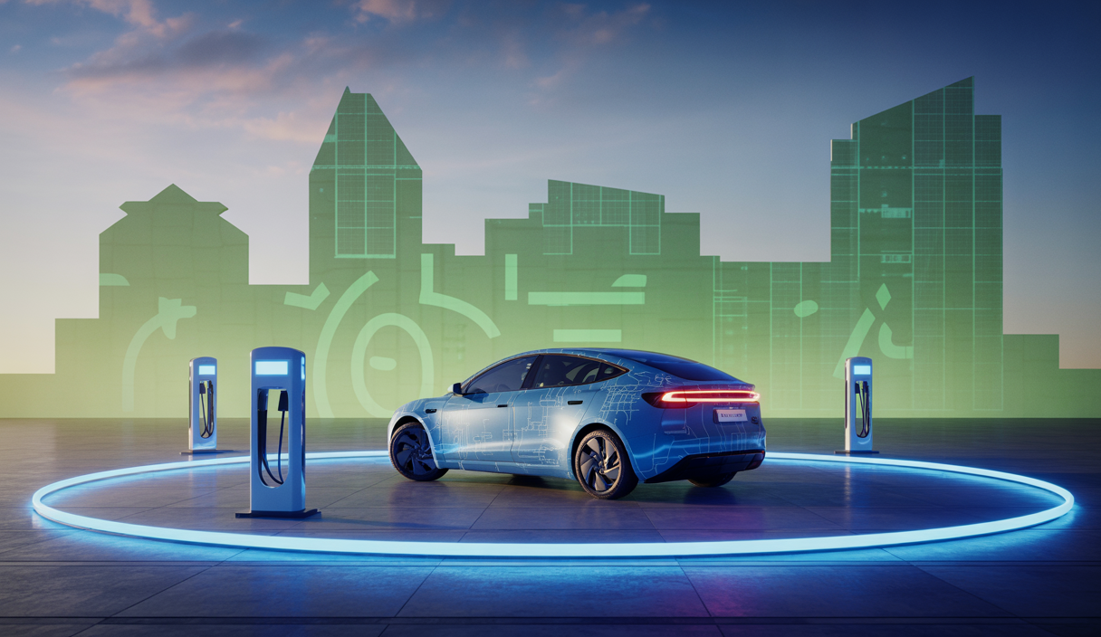 Image représentant l'impact de Tesla sur le marché des véhicules électriques en 2025.