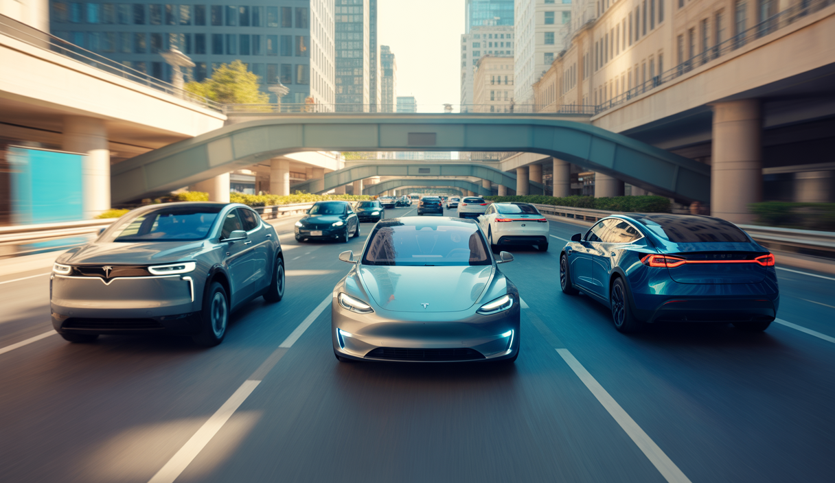 Véhicule autonome Tesla transformant la mobilité urbaine