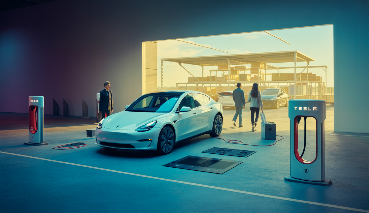 Image de l'amélioration de l'expérience utilisateur Tesla avec accessoires et logistique pour véhicules électriques