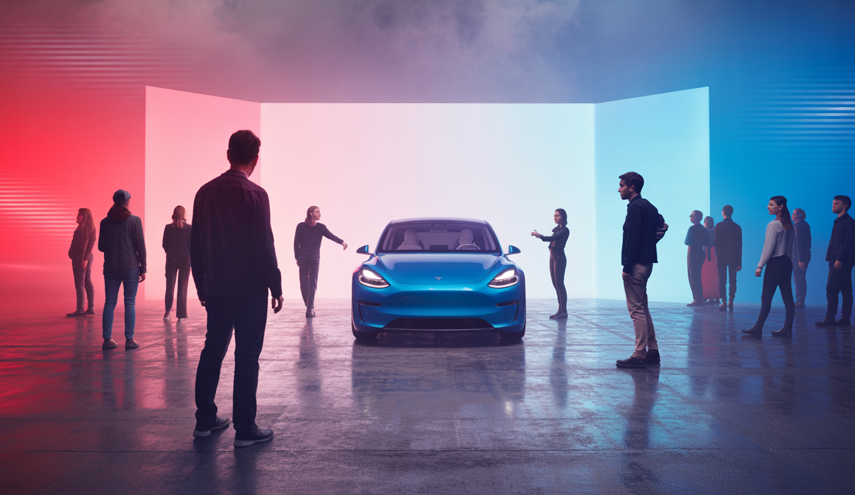 Image illustrant le 8 millionième véhicule Tesla sorti de Giga Berlin, symbolisant la croissance de l'entreprise.
