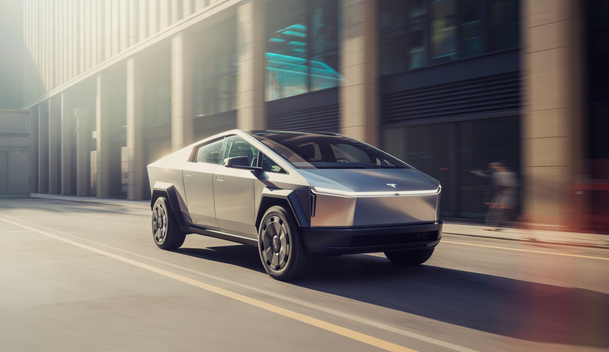 Image d'un Tesla Cybertruck avec options de personnalisation avancées