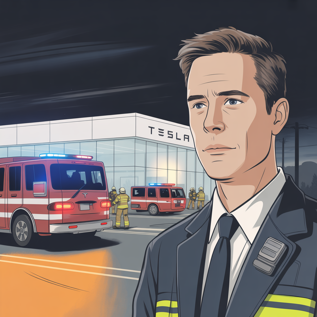 Incendie concession Tesla Pennes-Mirabeau novembre 2025