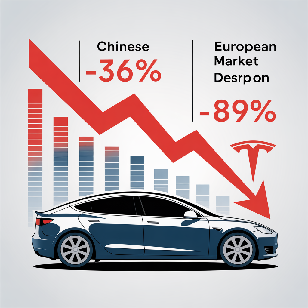 Tesla : chute dramatique des ventes novembre 2025